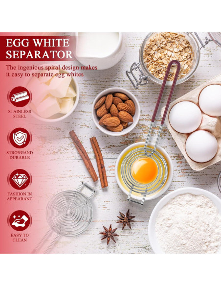 Separador de Huevos Acero Inoxidable CHGANG con Mango Largo