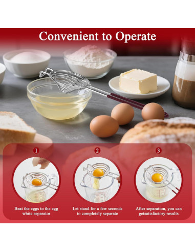 Separador de Huevos Acero Inoxidable CHGANG con Mango Largo