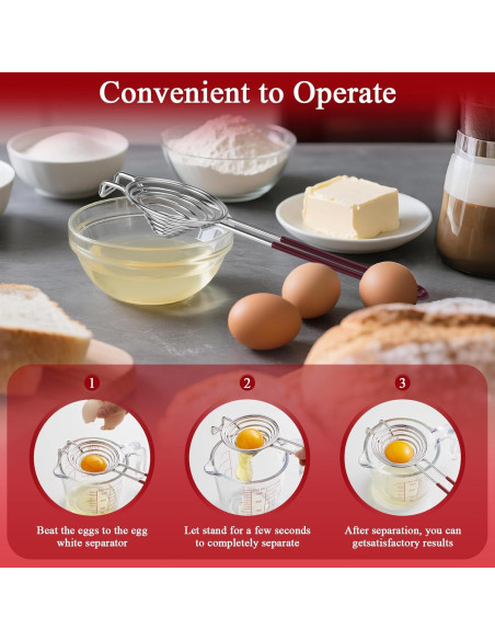 Separador de Huevos Acero Inoxidable CHGANG con Mango Largo