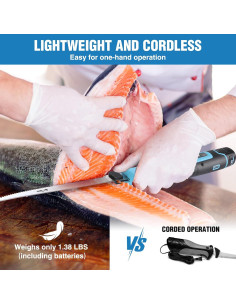 Cuchillo Eléctrico Inalámbrico FLISSA 12V para Pescado 2