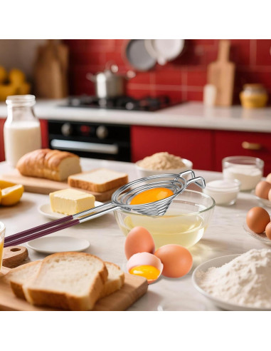 Separador de Huevos Acero Inoxidable CHGANG con Mango Largo