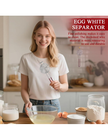 Separador de Huevos Acero Inoxidable CHGANG con Mango Largo