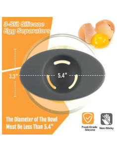Separador de Yema de Huevo COKSDUPID 2PCS Silicona Grado Alimenticio 2