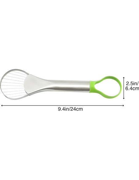 Cortador de Aguacate 3-en-1 Emptycolor, Acero Inoxidable Verde