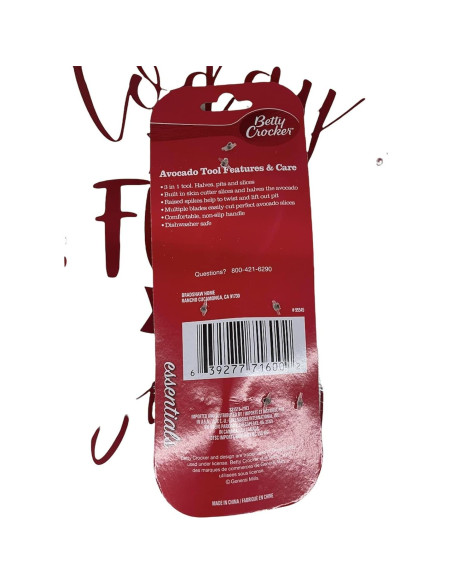 Herramienta de Aguacate Betty Crocker - Pelador y Cortador Manual Herramienta de Aguacate Betty Crocker - Pelador y Cortador Manual