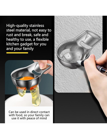 Separador de Yemas de Huevo JIAXIN Acero Inoxidable Grado Alimenticio