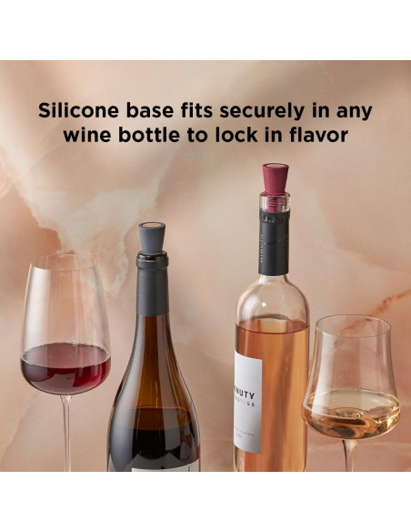 Juego de 4 Tapones para Botellas Rabbit W6121 Multicolor