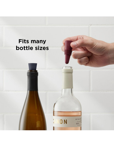 Juego de 4 Tapones para Botellas Rabbit W6121 Multicolor