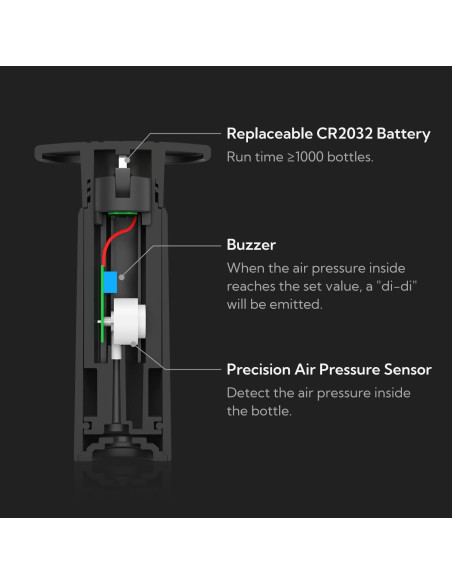 Bomba de Vacío para Vino KITCHENDAO con 4 Tapones Reutilizables