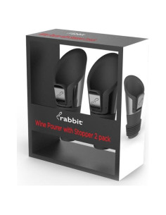 Tapones vertedores de vino Rabbit Acero inoxidable Set 2