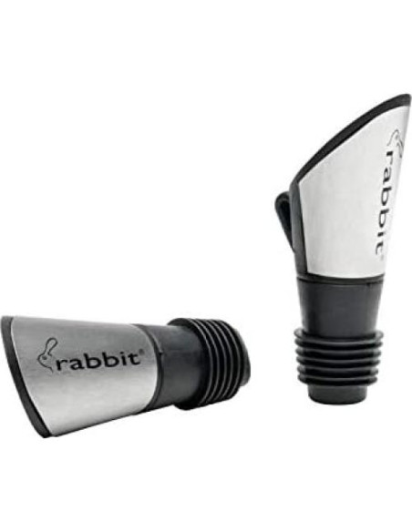 Tapones vertedores de vino Rabbit Acero inoxidable Set 2