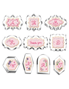 Juego de Cortadores de Galletas Auktosmn - 10 Piezas 10 cm