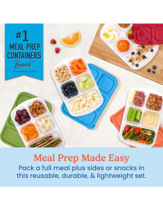 Bentgo Easyboxes - Recipientes de comida 5 compartimentos 4 unidades 2