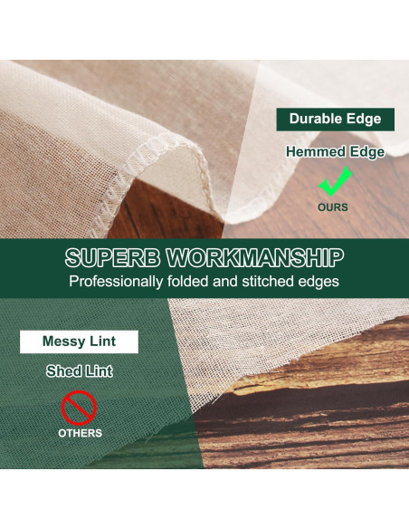 6 Piezas Tela de Queso Orgánica 20x20 cm Paoeyrb Reutilizable