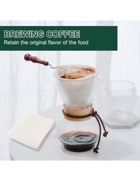 6 Piezas Tela de Queso Orgánica 20x20 cm Paoeyrb Reutilizable