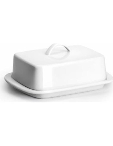 Plato de Mantequilla Grande Sweese con Tapa 19.6 cm Blanco
