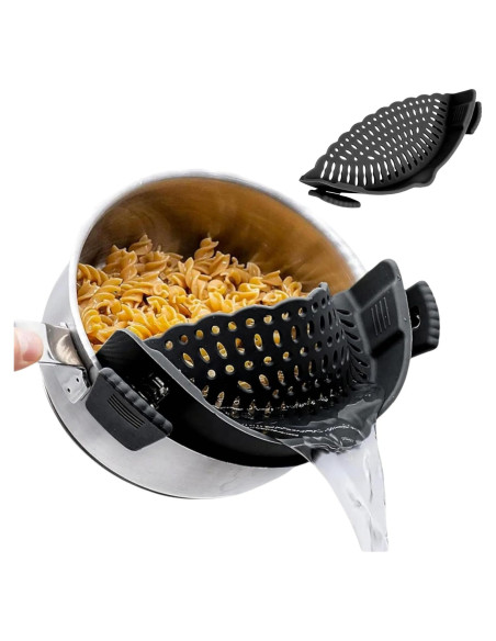 Colador de Silicona Clip-On Liboyixi para Ollas y Sartenes Colador de Silicona Clip-On Liboyixi para Ollas y Sartenes