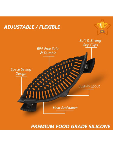 Colador de Silicona Clip-On Liboyixi para Ollas y Sartenes