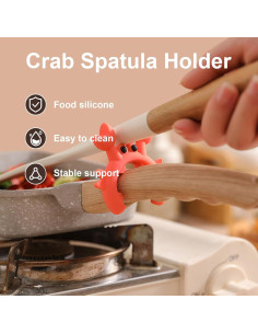Soporte para Espátula de Cangrejo IFQKNUYL - 4 Piezas Silicona 2