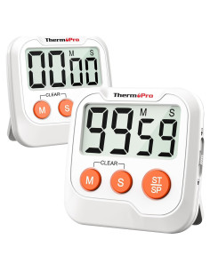 Temporizador Digital ThermoPro TM03 - 2 Paquetes, Alarma Ajustable