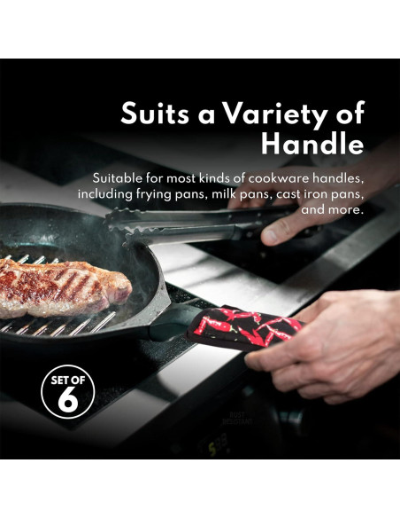 Cubierta de Mango de Sartén Nuevo Star Foodservice - Algodón, Juego de 6