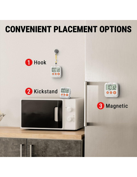 Temporizador Digital ThermoPro TM03 - 2 Paquetes, Alarma Ajustable