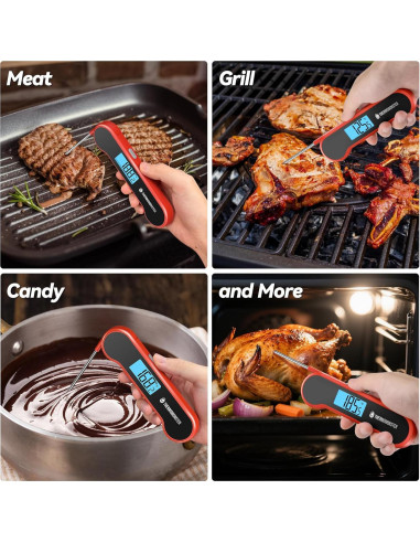 Termómetro Digital de Carne ThermoMonster Rojo 0.5s Preciso