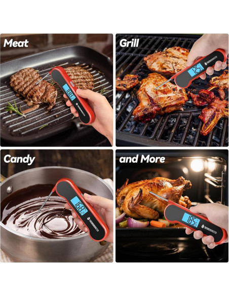 Termómetro Digital de Carne ThermoMonster Rojo 0.5s Preciso