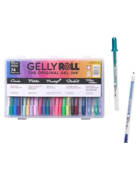 Set de 74 Bolígrafos de Gel SAKURA Gelly Roll Multicolor