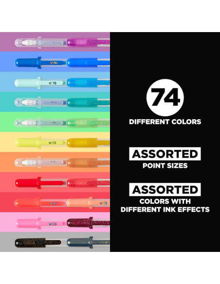 Set de 74 Bolígrafos de Gel SAKURA Gelly Roll Multicolor