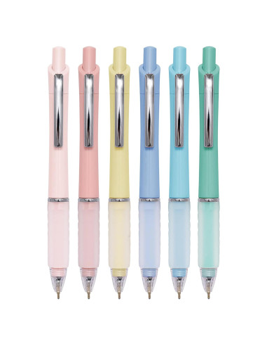 Bolígrafos Aisibeiger Tinta Negra 1.0mm Antideslizante (6 Pzs)