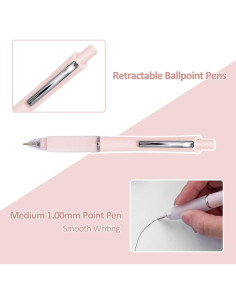 Bolígrafos Aisibeiger Tinta Negra 1.0mm Antideslizante (6 Pzs) 2