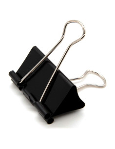 Clip de Carpeta Grande DSTELIN 41mm Negro - 24 Piezas
