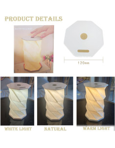 Lámpara de Libro Plegable Neioaas LED Recargable USB 15 cm 2