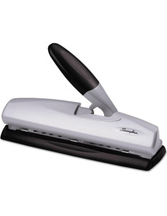 Perforadora Swingline LightTouch 3 Agujeros 20 Hojas Metal Negro Plata 2