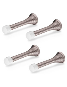 Topes de puerta de resorte FIGO HOME - Paquete de 4 - Niquel