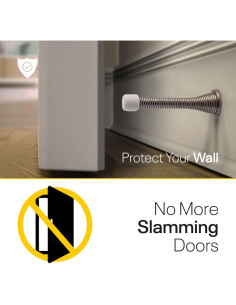 Topes de puerta de resorte FIGO HOME - Paquete de 4 - Niquel 2