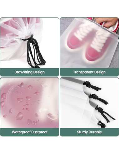 Paquete de 23 Bolsas Impermeables para Zapatos Inggix 30x40cm