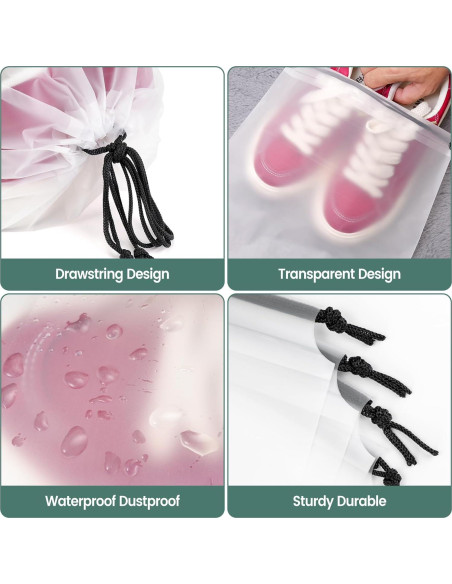 Paquete de 23 Bolsas Impermeables para Zapatos Inggix 30x40cm