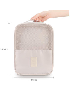 Bolsa para Zapatos Mossio Beige - Organizador de Viaje 3 Pares 2