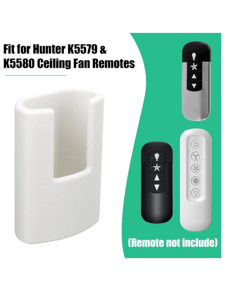 Soporte de Pared para Control Remoto Ventilador Hunter K5579 K5580 - Paquete de 2 Soporte de Pared para Control Remoto Ventilador Hunter K5579 K5580 - Paquete de 2