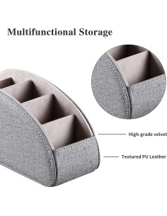 Soporte para Control Remoto YAPISHI 5 Compartimentos Gris 2