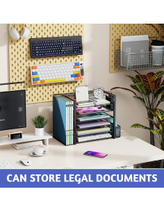 Organizador de Escritorio Simple Trending 6 Niveles Negro 2