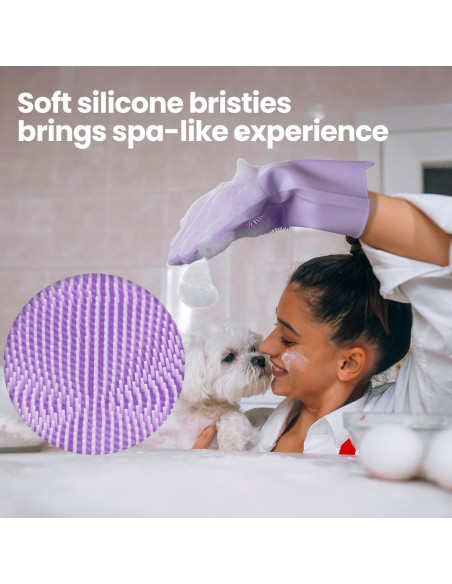 Guantes de Lavado para Perros DELOMO - Silicona Suave 1 Par Guantes de Lavado para Perros DELOMO - Silicona Suave 1 Par