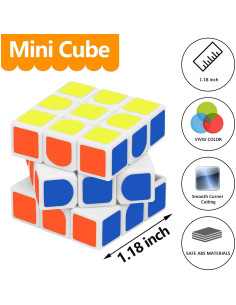 Paquete de 20 Mini Cubos de Rompecabezas Libay 3x3 para Niños 2