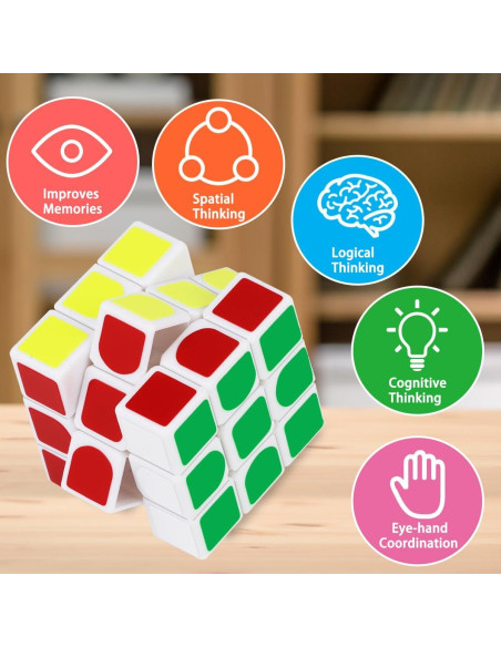 Paquete de 20 Mini Cubos de Rompecabezas Libay 3x3 para Niños