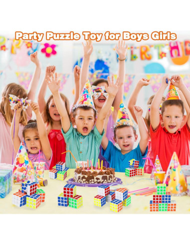 Paquete de 20 Mini Cubos de Rompecabezas Libay 3x3 para Niños
