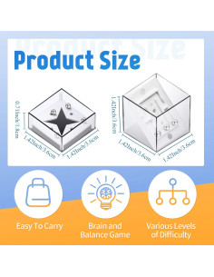 18 Piezas Juego de Laberinto Balance IQ Hanaive - Rompecabezas 2