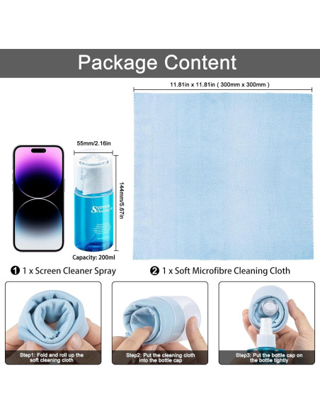 Spray Limpiador de Pantallas 200ml walrfid - Antiestático Spray Limpiador de Pantallas 200ml walrfid - Antiestático