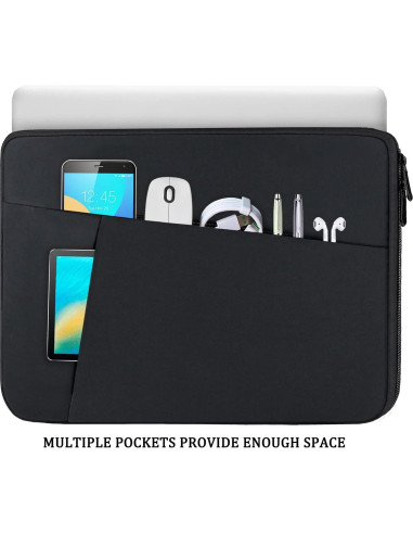 Funda para Laptop 15.6" BOOEUDI Negra, Protectora y Ligera